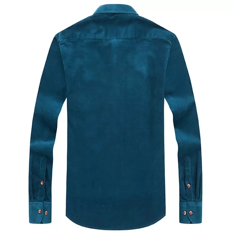 Men OEM Custom Long Sleeve Solid Color Corduroy Casual Shirts Custom Polo Shirt, Custom Shirt Button, Men Custom Dress Shirt, Custom Polyester Sublimation Shirt