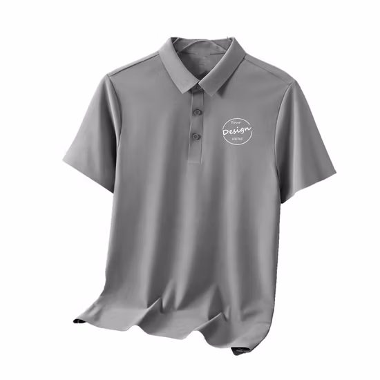 Ropa corporativa Ropa de trabajo personalizada Hombres 100% Algodón Manga corta Bordado azul Polo de rendimiento de golf personalizado