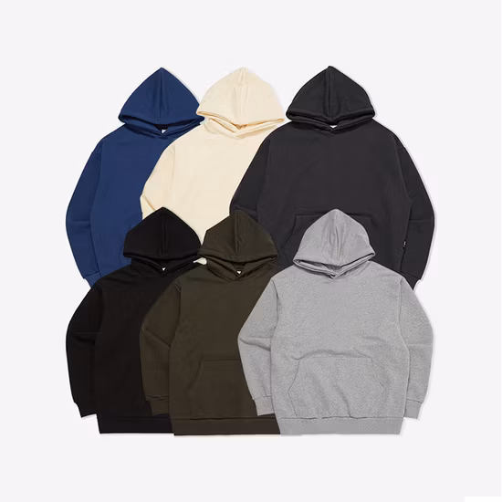 Hombres Mujeres Impresión digital Venta al por mayor Sweatershirt Sudadera con capucha de gran tamaño de algodón pesado