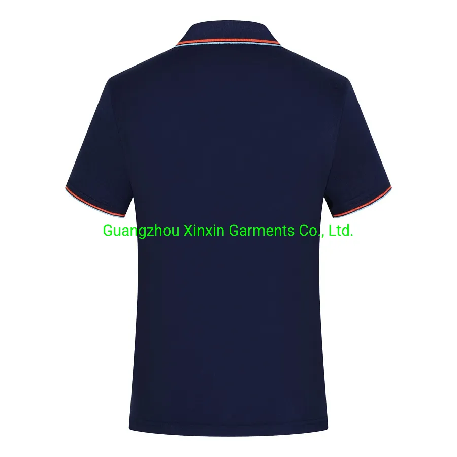 Piqué de algodón personalizado de alta calidad al por mayor con logotipo bordado, polo personalizado de manga corta para hombre