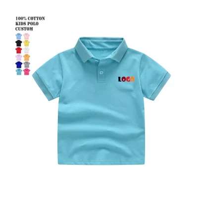 Polos de golf deportivos de algodón para niños personalizados